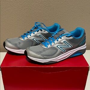 New Balance Gray and Blue Athletic Shoes